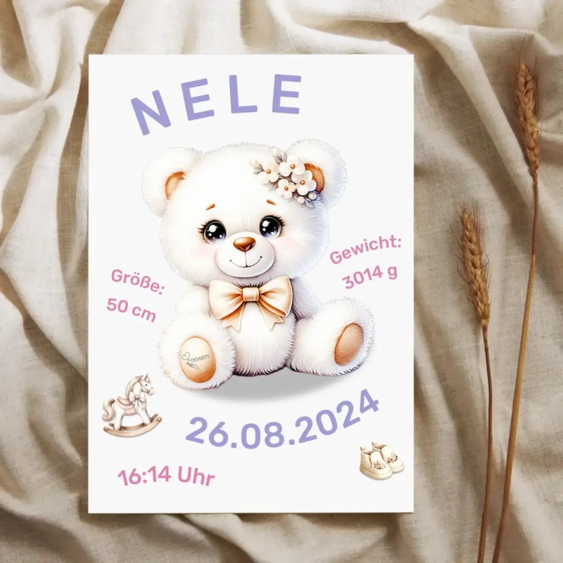 premium Geburtsposter personalisiert 