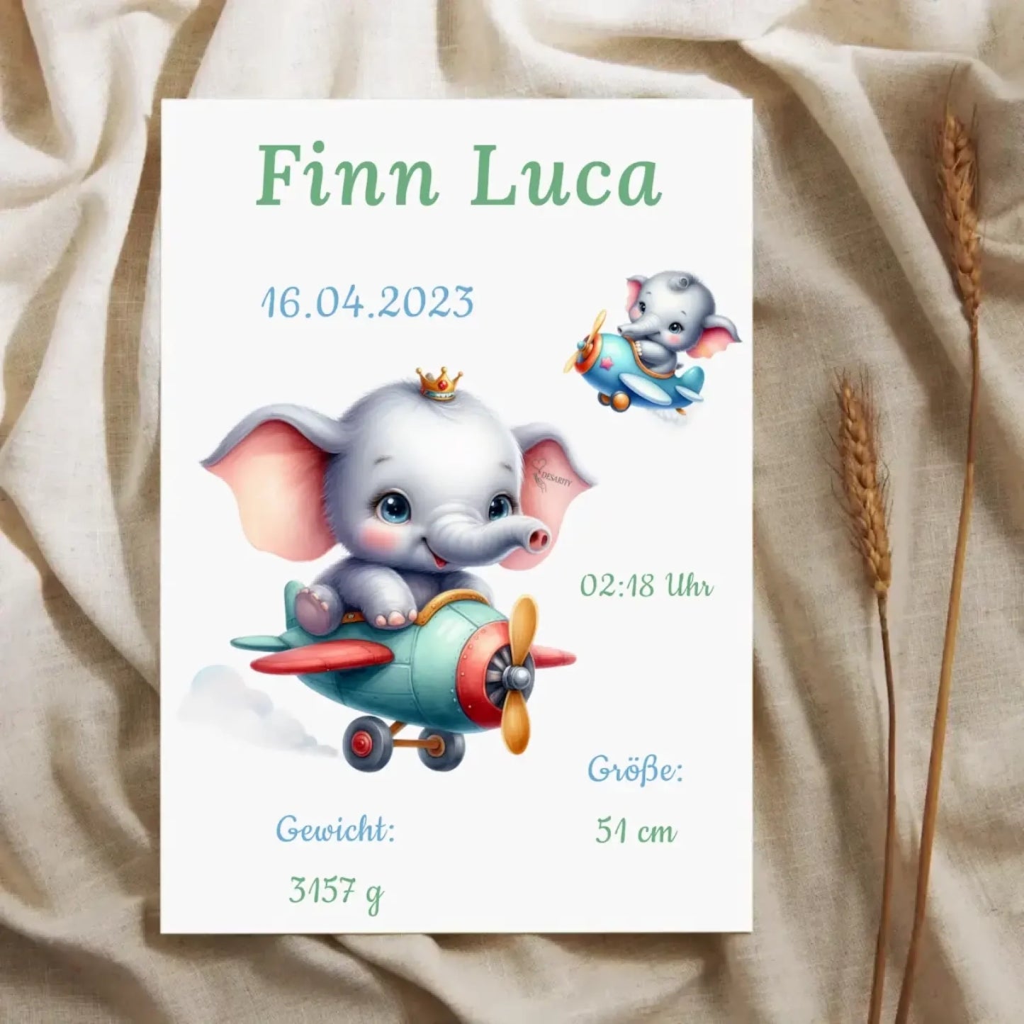 premium Geburtsposter personalisiert