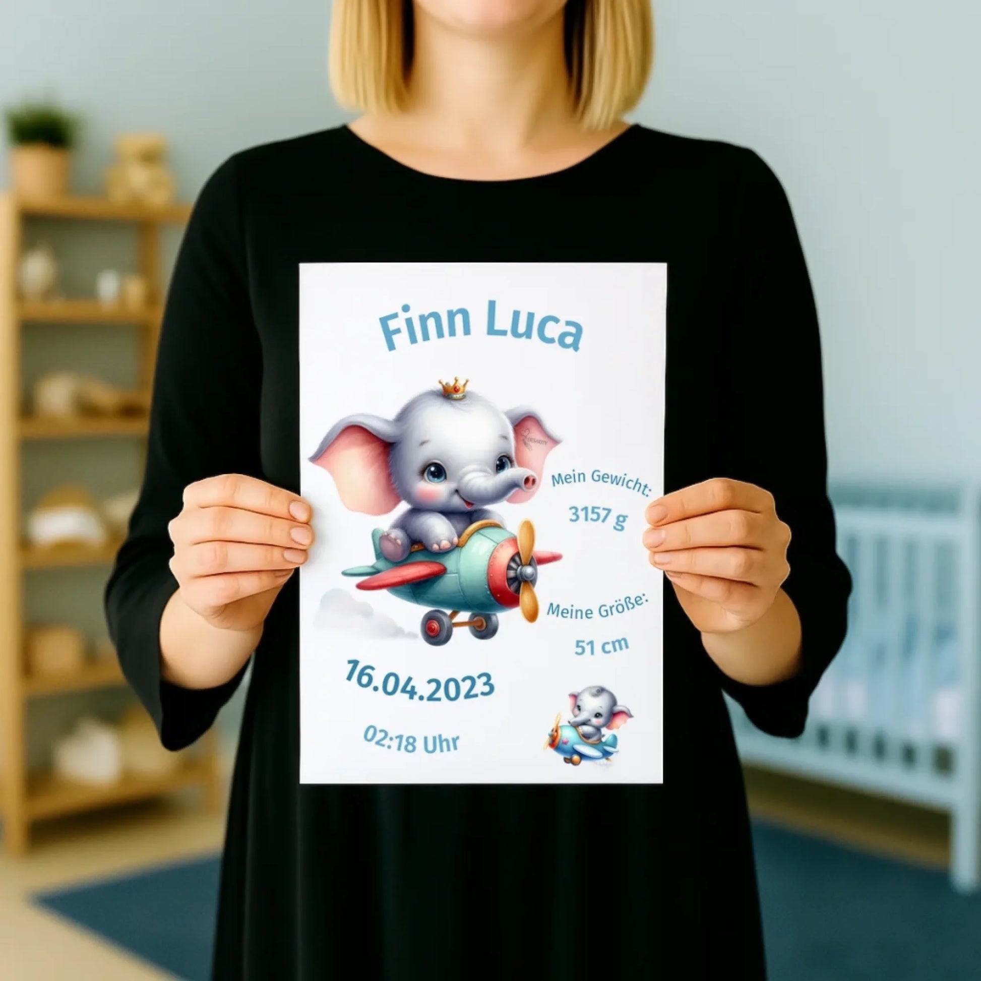 premium Geburtsposter personalisiert
