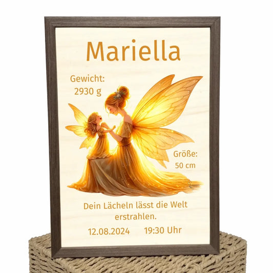 personalisierte Geburtstafel Holz