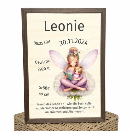 personalisierte Geburtstafel Holz