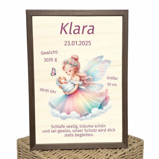 personalisierte Geburtstafel Holz