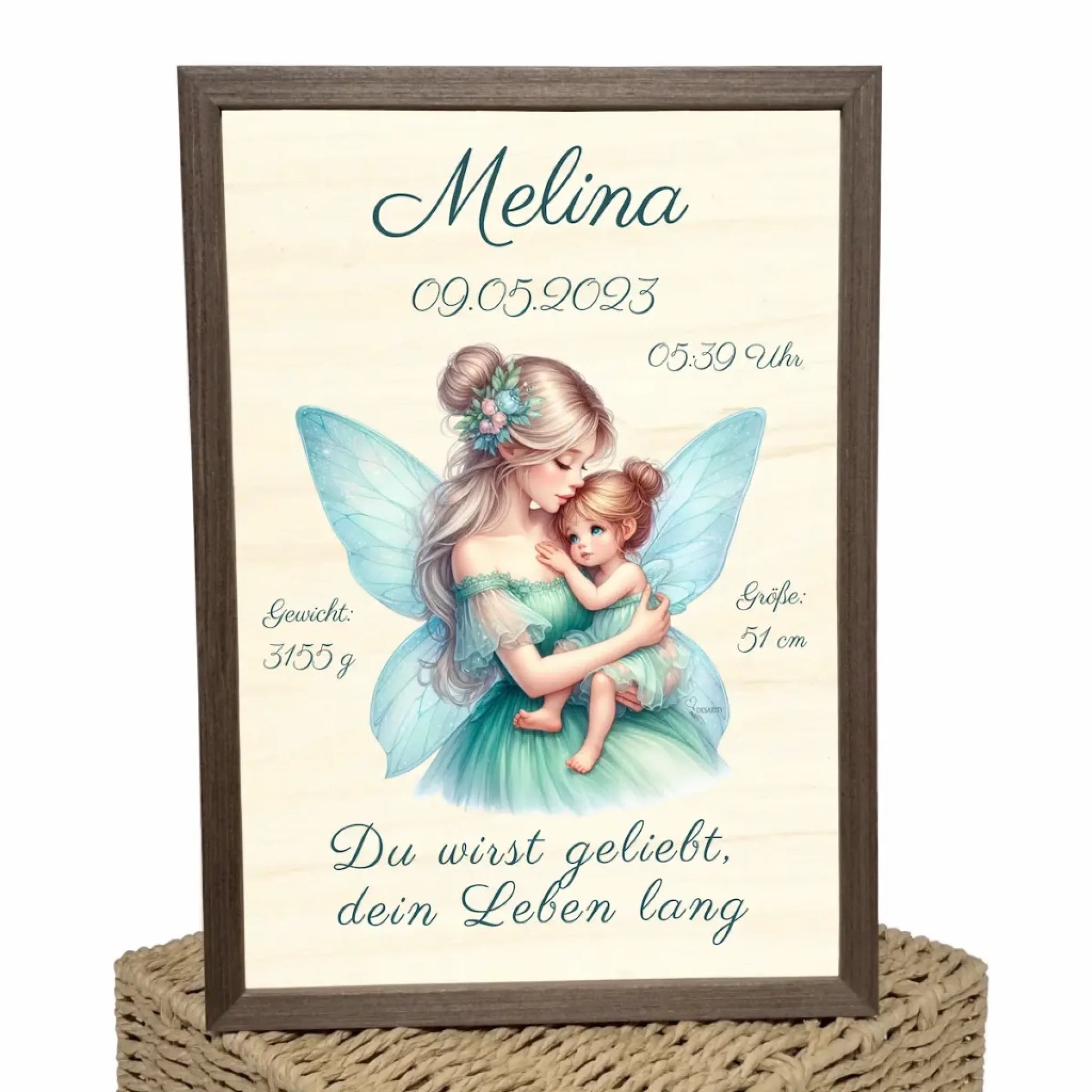 personalisierte Geburtstafel Holz