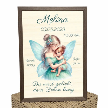 personalisierte Geburtstafel Holz