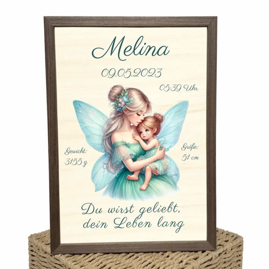 personalisierte Geburtstafel Holz
