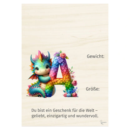Geburtstafel aus Holz 