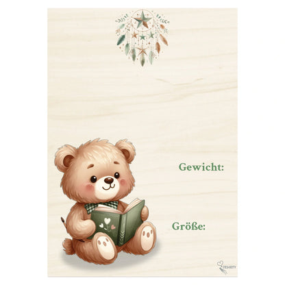Geburtstafel aus Holz 