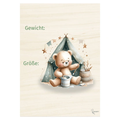 Geburtstafel aus Holz 