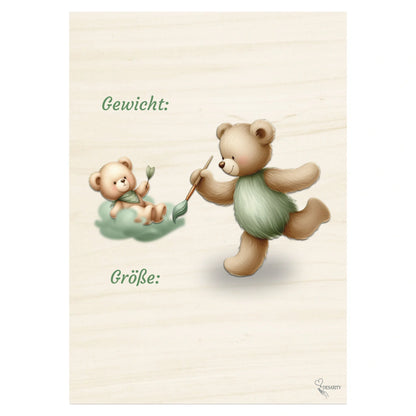 Geburtstafel aus Holz 