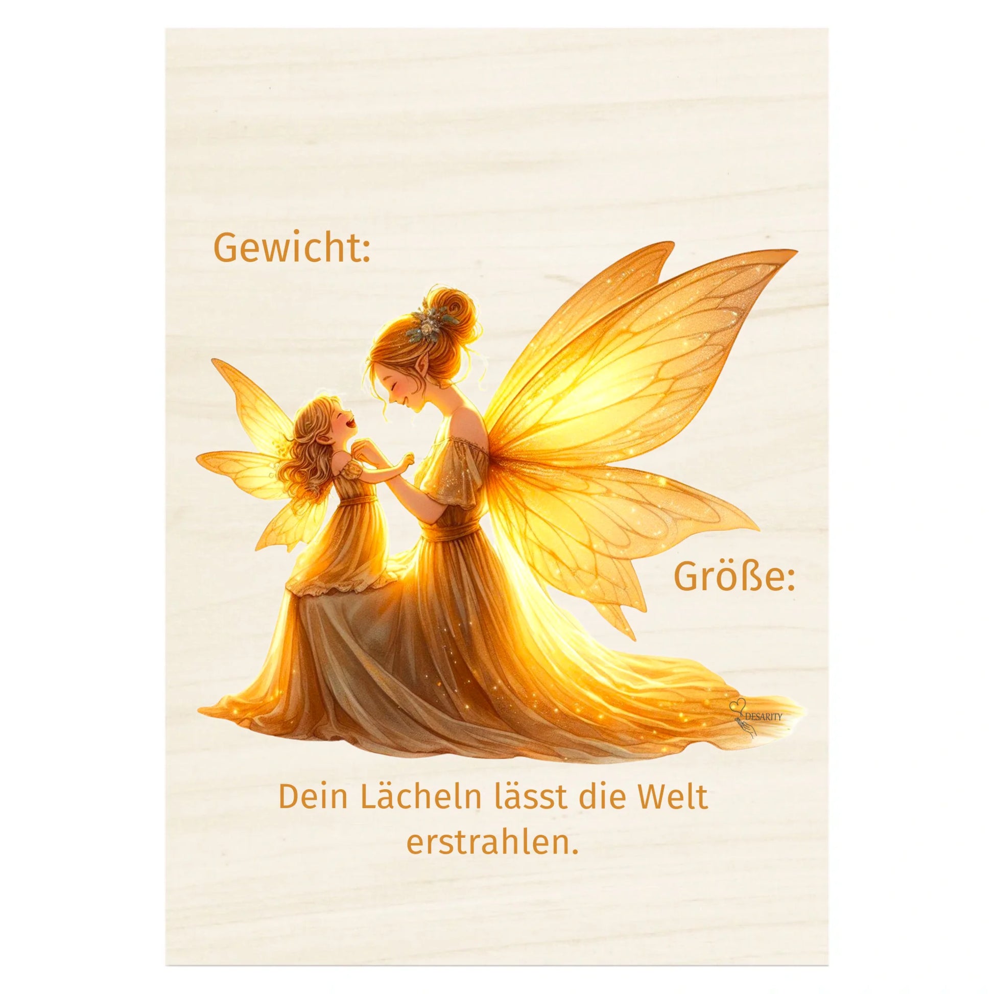 Geburtstafel aus Holz 