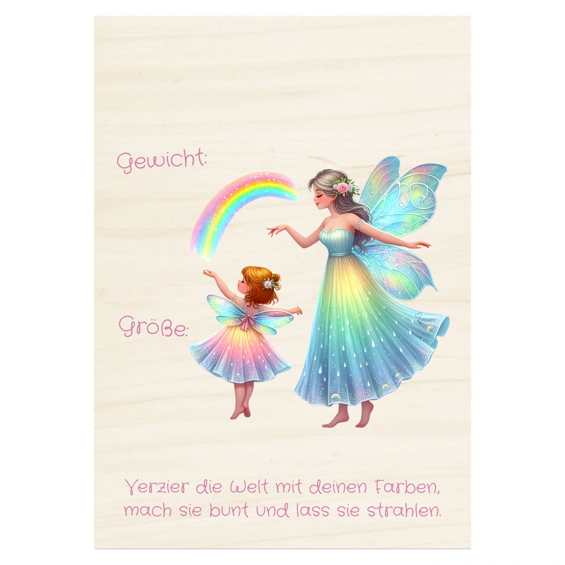 Geburtstafel aus Holz 