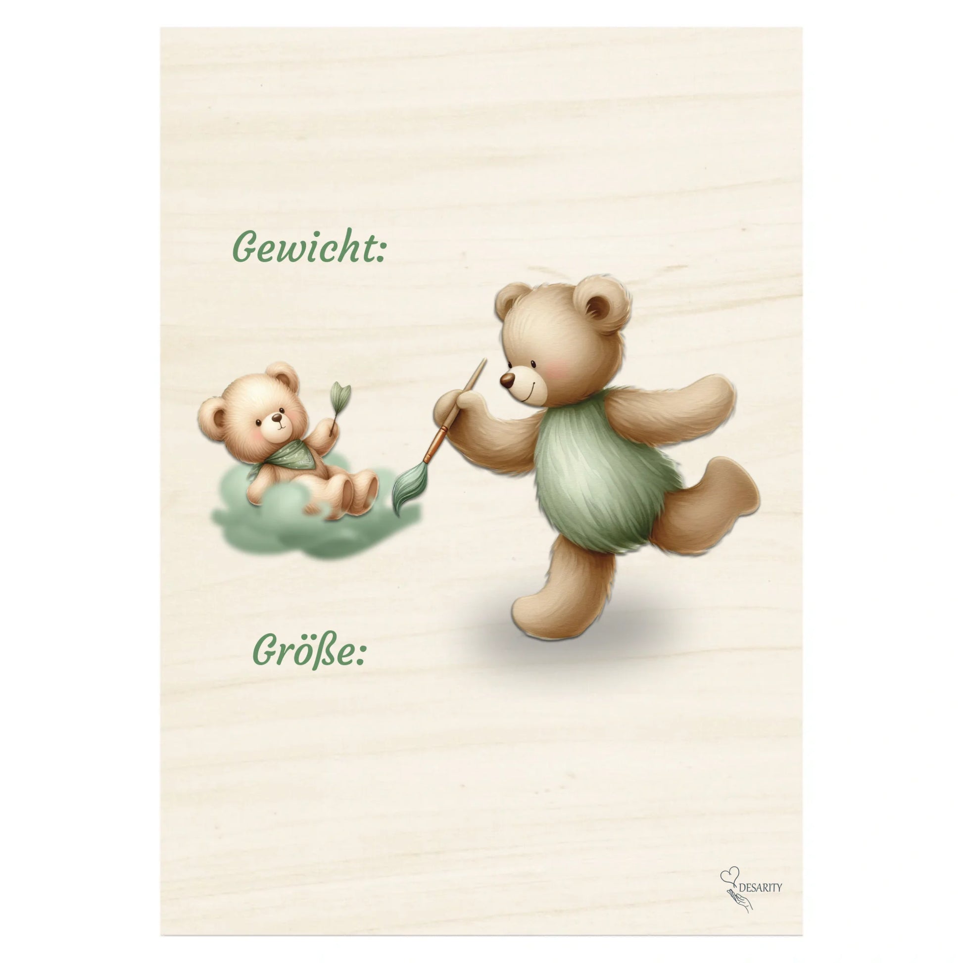 Geburtstafel aus Holz 
