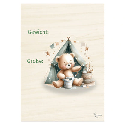 Geburtstafel aus Holz 