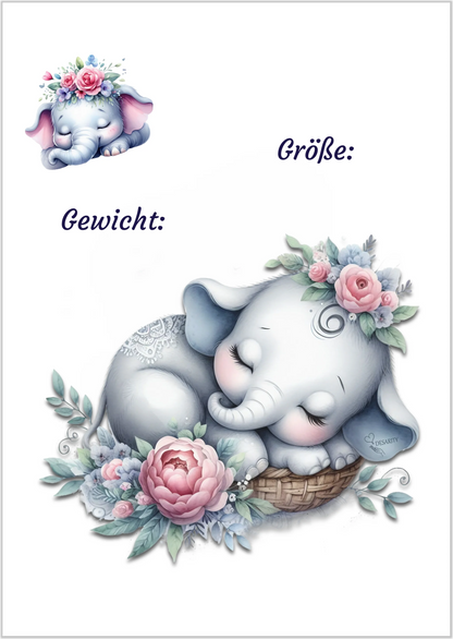 premium Geburtsposter A3 personalisiert