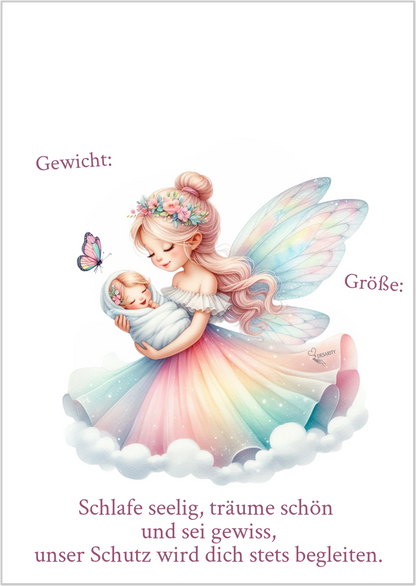 premium Geburtsposter A4 personalisiert