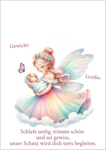 premium Geburtsposter A3 personalisiert