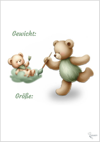 premium Geburtsposter A4 personalisiert