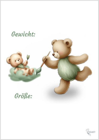 premium Geburtsposter A3 personalisiert