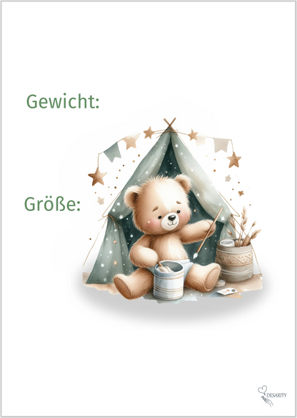 premium Geburtsposter A3 personalisiert