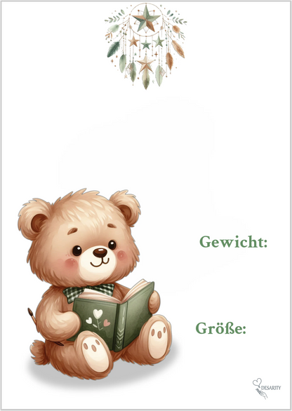 premium Geburtsposter A3 personalisiert