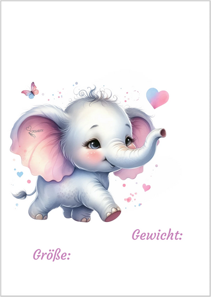 premium Geburtsposter A4 personalisiert