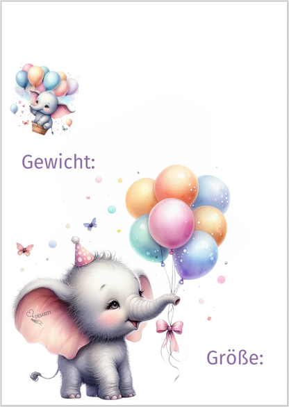 premium Geburtsposter A4 personalisiert