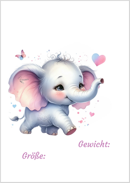 premium Geburtsposter A3 personalisiert
