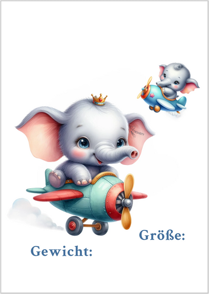 premium Geburtsposter A3 personalisiert
