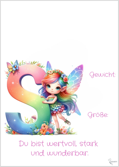 premium Geburtsposter A4 personalisiert