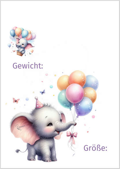 premium Geburtsposter A3 personalisiert