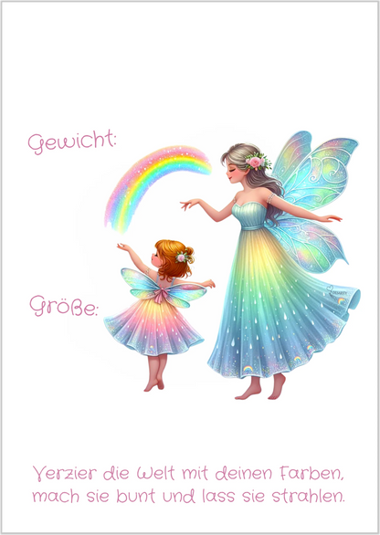 premium Geburtsposter A4 personalisiert