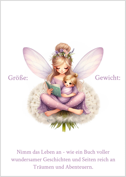 premium Geburtsposter A4 personalisiert
