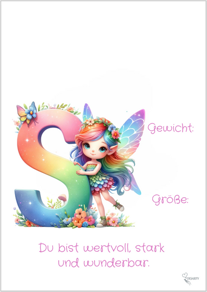 premium Geburtsposter A3 personalisiert
