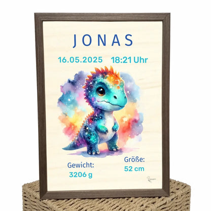 personalisierte Geburtstafel Holz