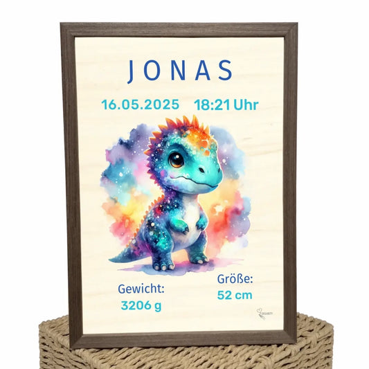 personalisierte Geburtstafel Holz