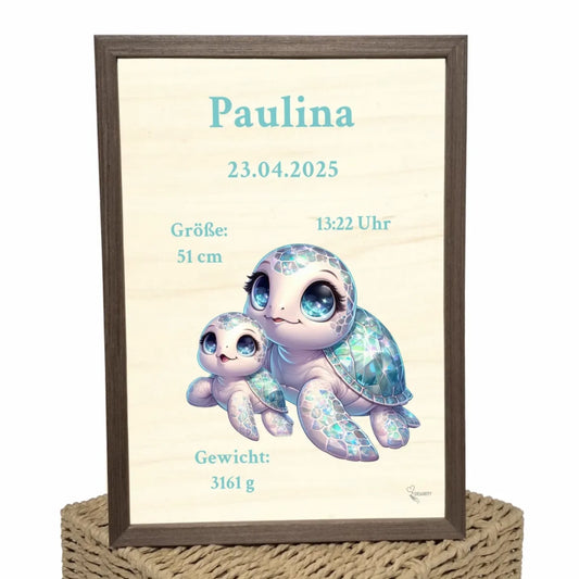 personalisierte Geburtstafel Holz