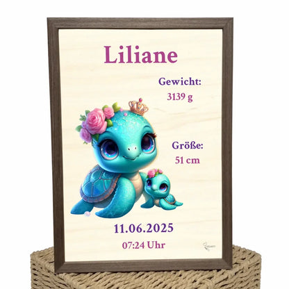personalisierte Geburtstafel Holz