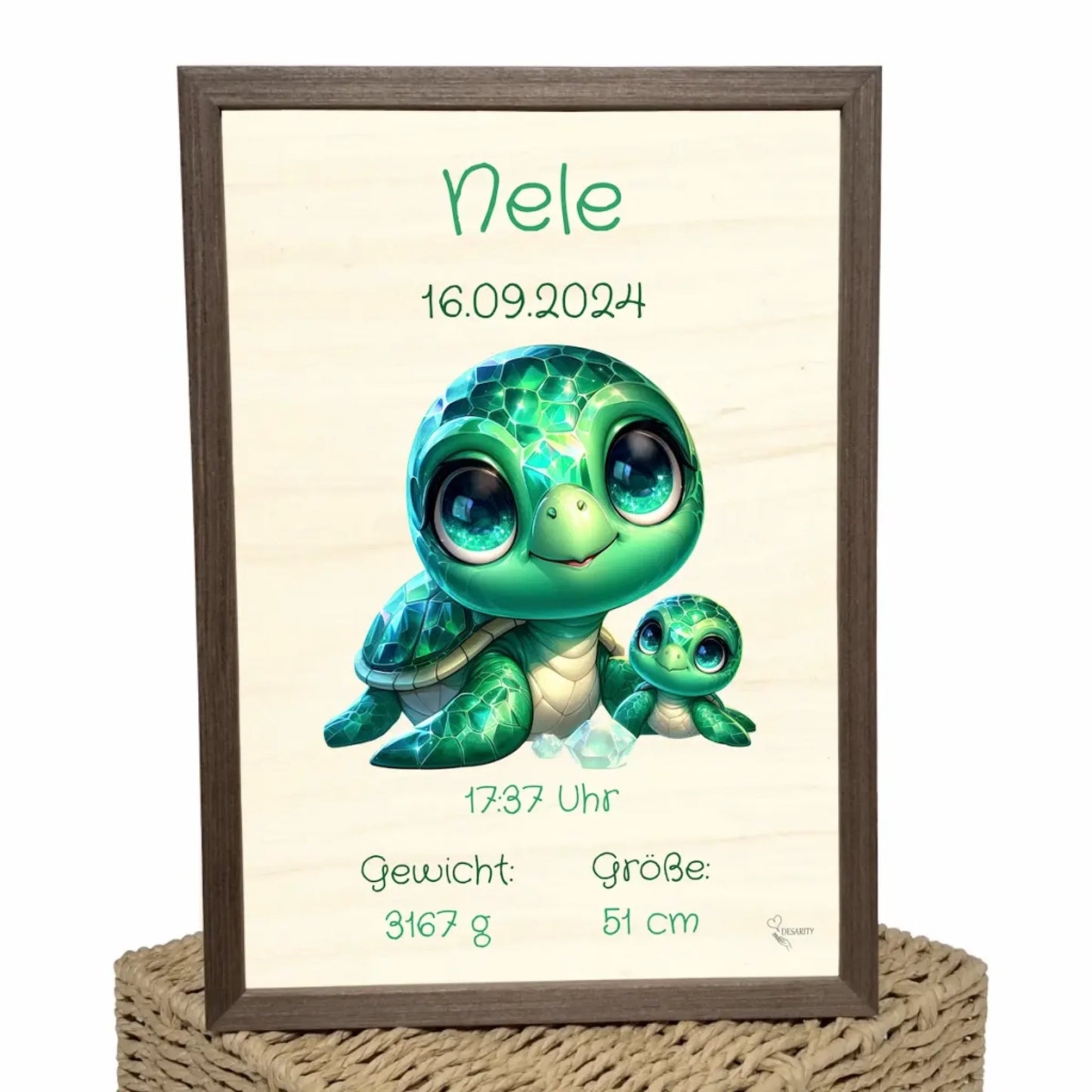 personalisierte Geburtstafel Holz