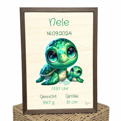 personalisierte Geburtstafel Holz