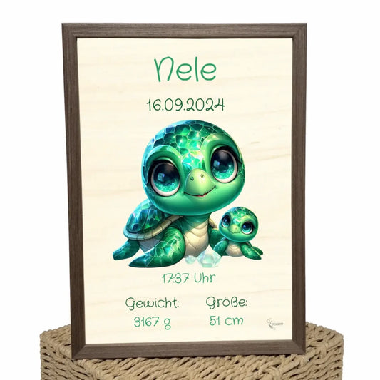 personalisierte Geburtstafel Holz