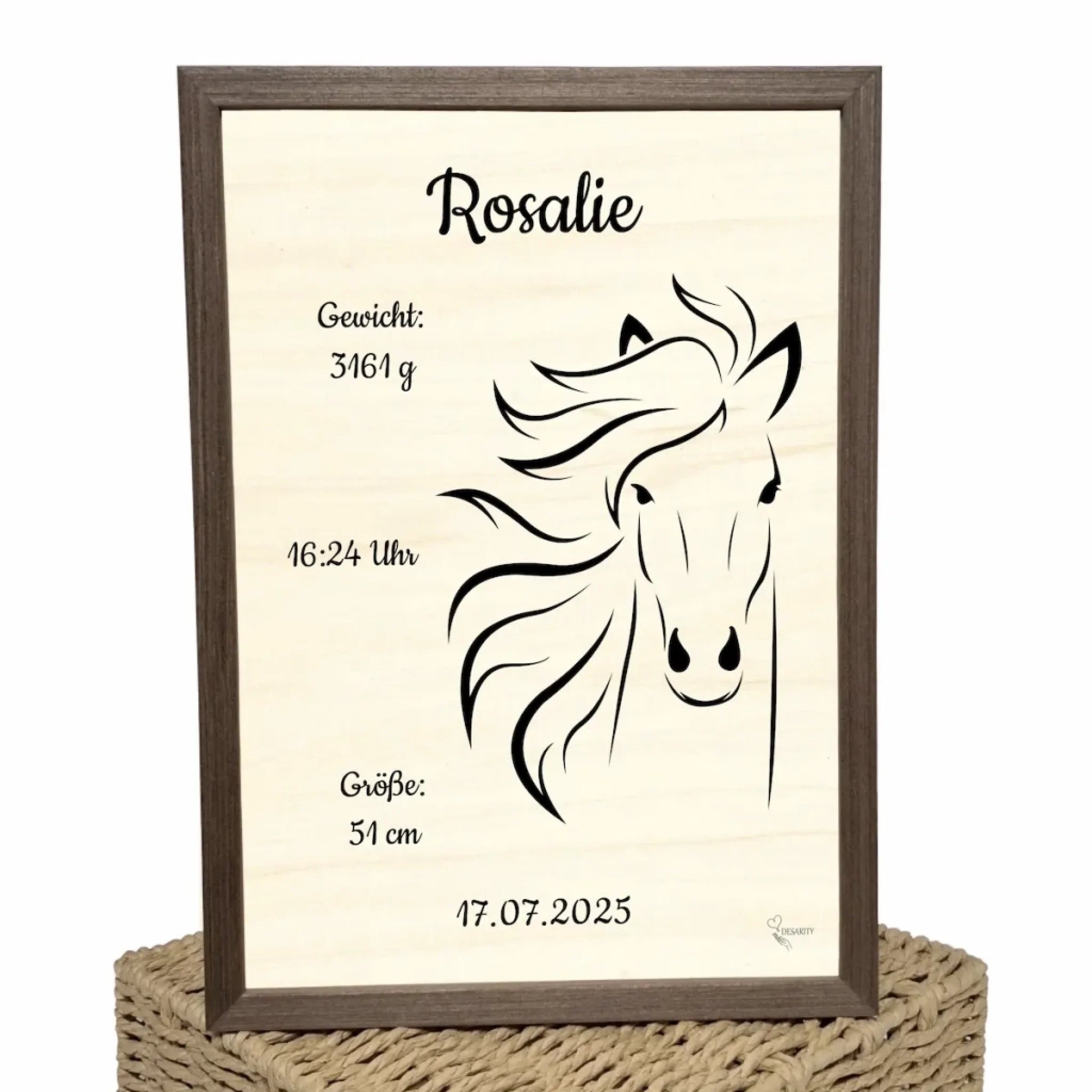 personalisierte Geburtstafel Holz