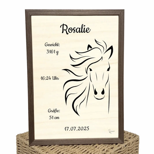 personalisierte Geburtstafel Holz