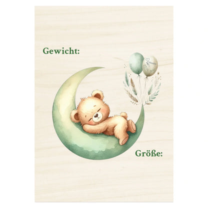 Geburtstafel aus Holz 