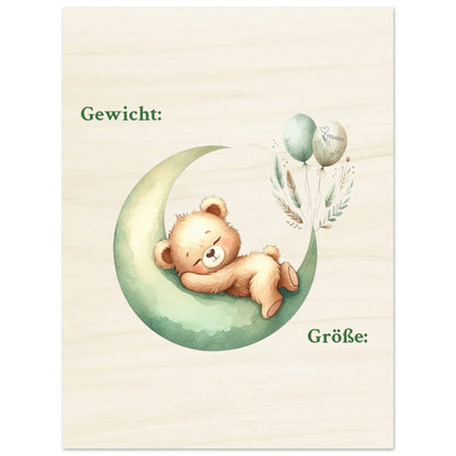 Geburtstafel aus Holz 