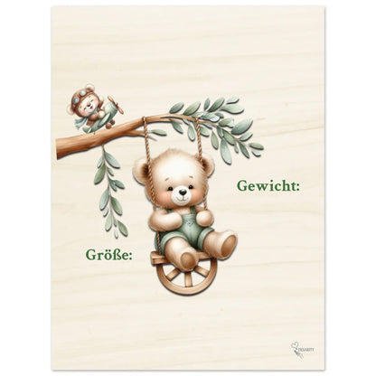 Geburtstafel aus Holz 
