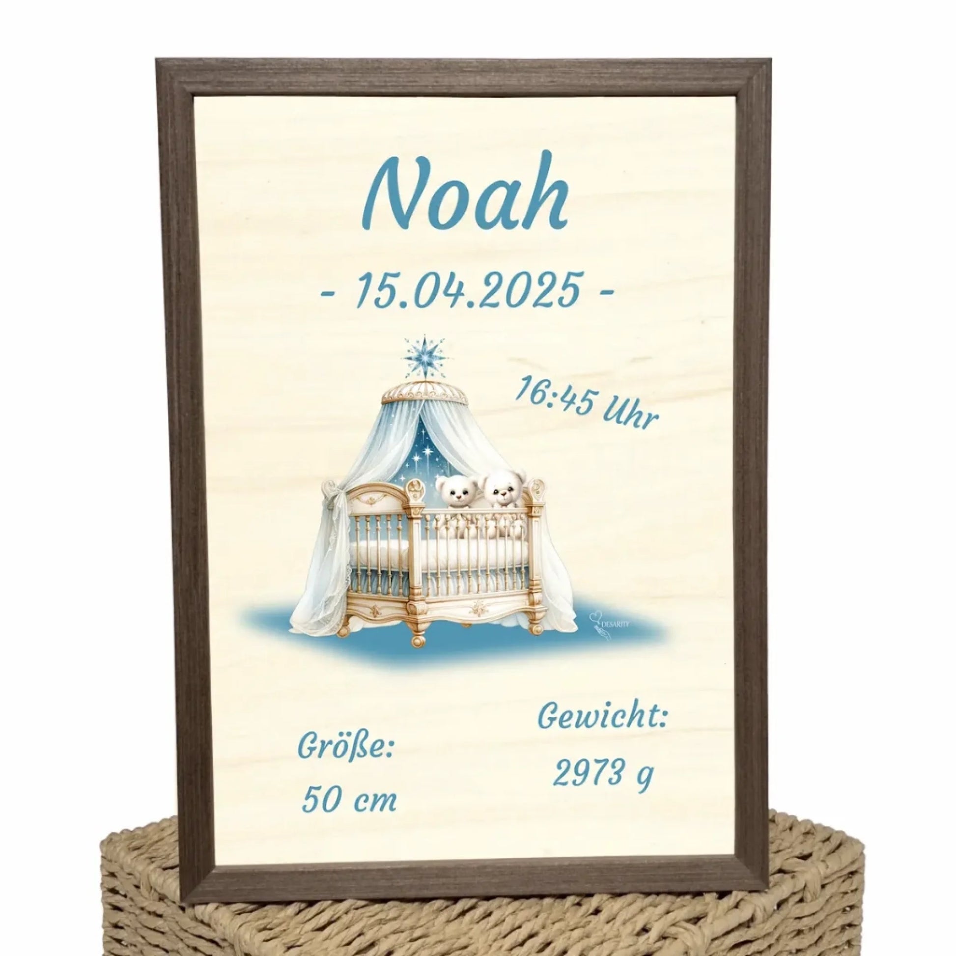 personalisierte Geburtstafel Holz