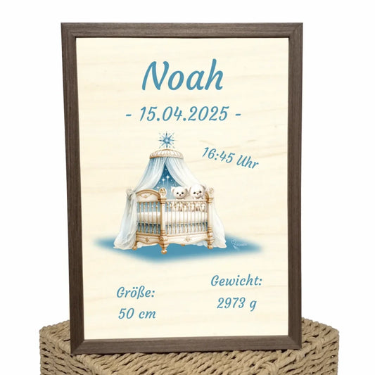 personalisierte Geburtstafel Holz