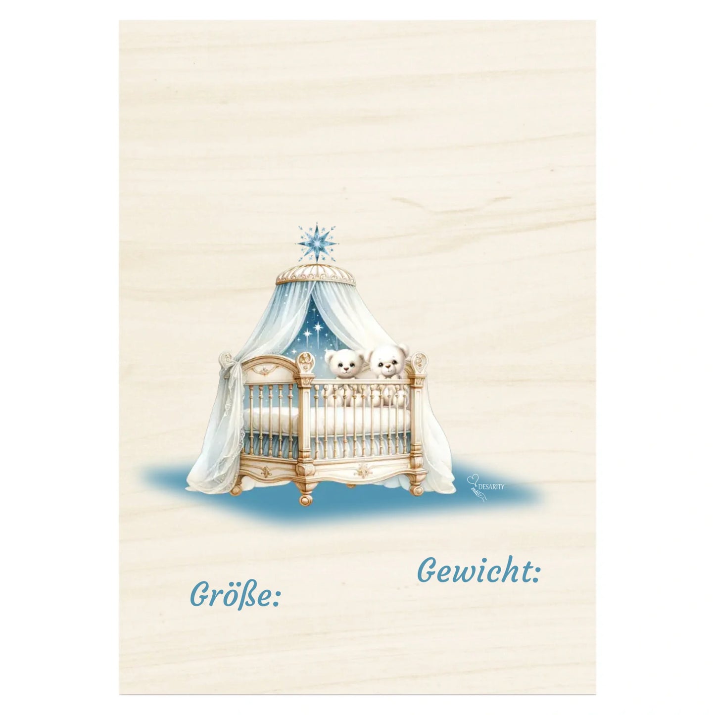 Geburtstafel aus Holz 