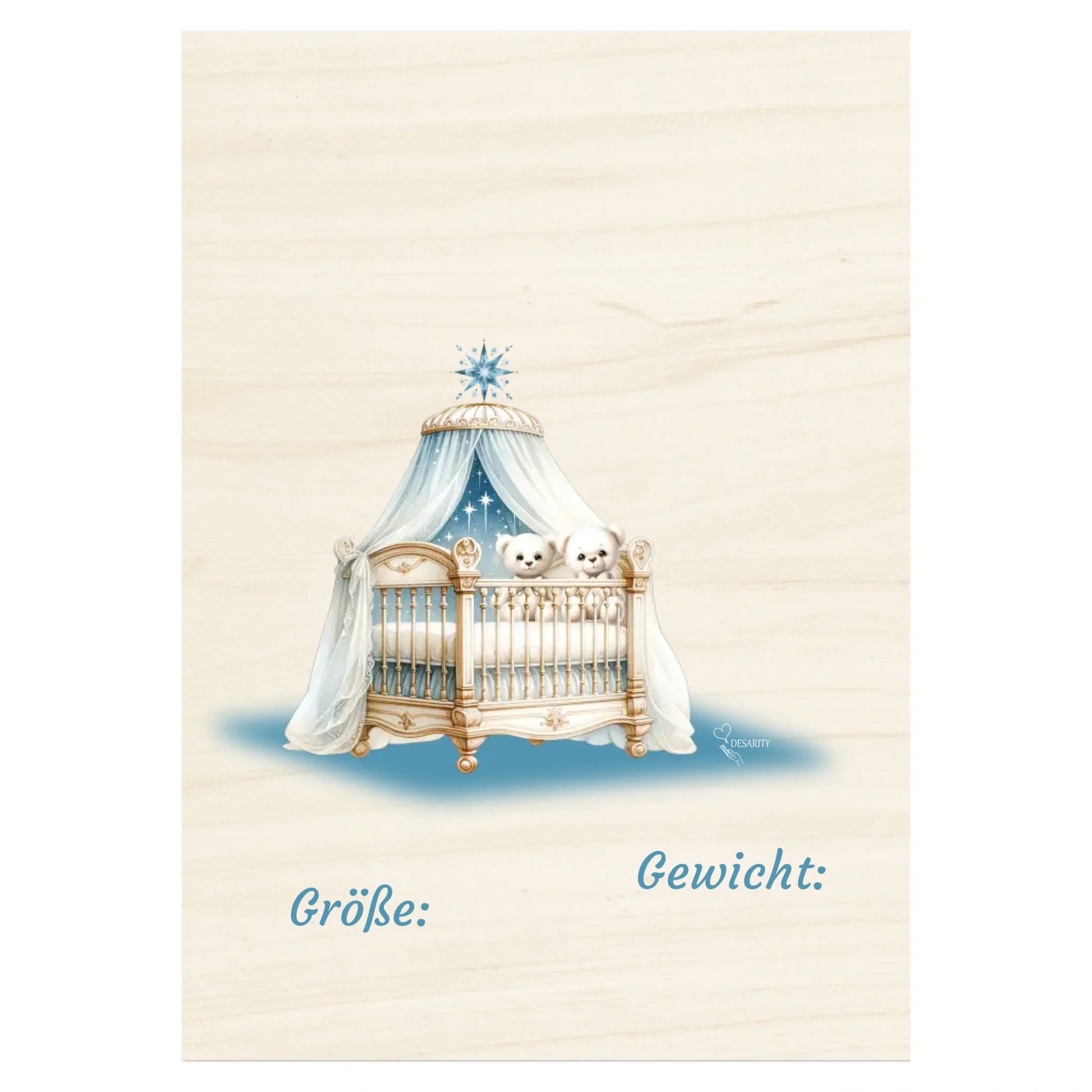 Geburtstafel aus Holz 