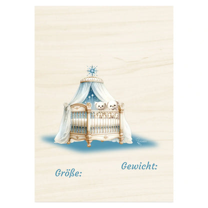 Geburtstafel aus Holz 